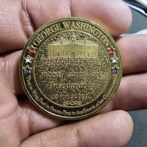 George Washington 1732-1799 First U.S Pressident Commemorative Coin Token gokd t - Picture 10 of 11